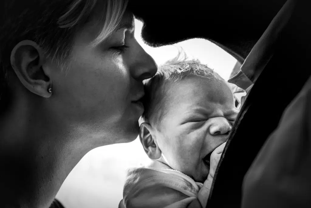 family photos at a newborn baby photosession at home in Bristol